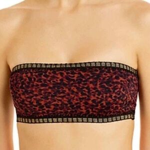 PilyQ platinum Swim Leopard Print Bikini with Gold Accents
